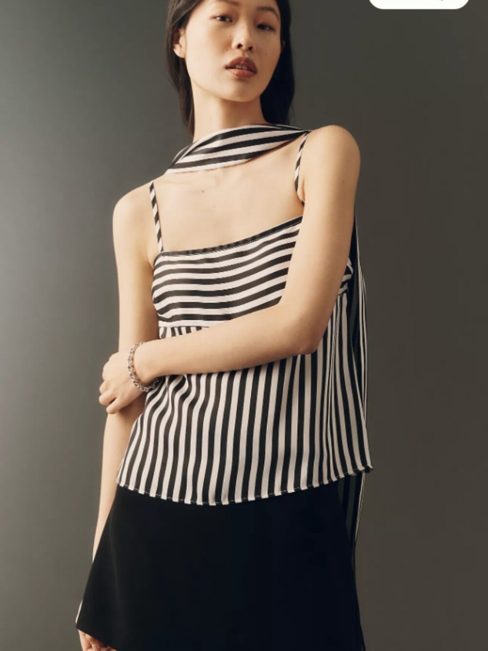 Anthropologie Mare Mare Square Neck Silky Tank Top with Scarf Size Small New NWT